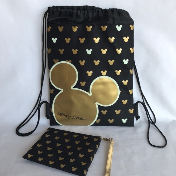 Disney Mickey Mouse backpack and makeup bag - Picture 1 of 6